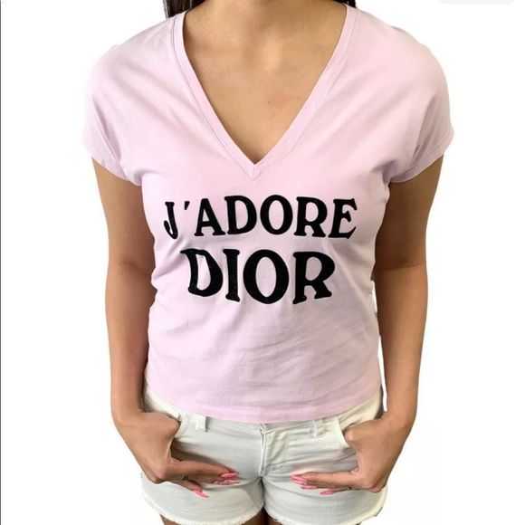 Dior Tops - Rare Vintage 2002 Dior "J'ADORE DIOR" T-shirt sz. S